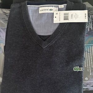 Lacoste Charcoal Grey Sweater pullover long sleeve